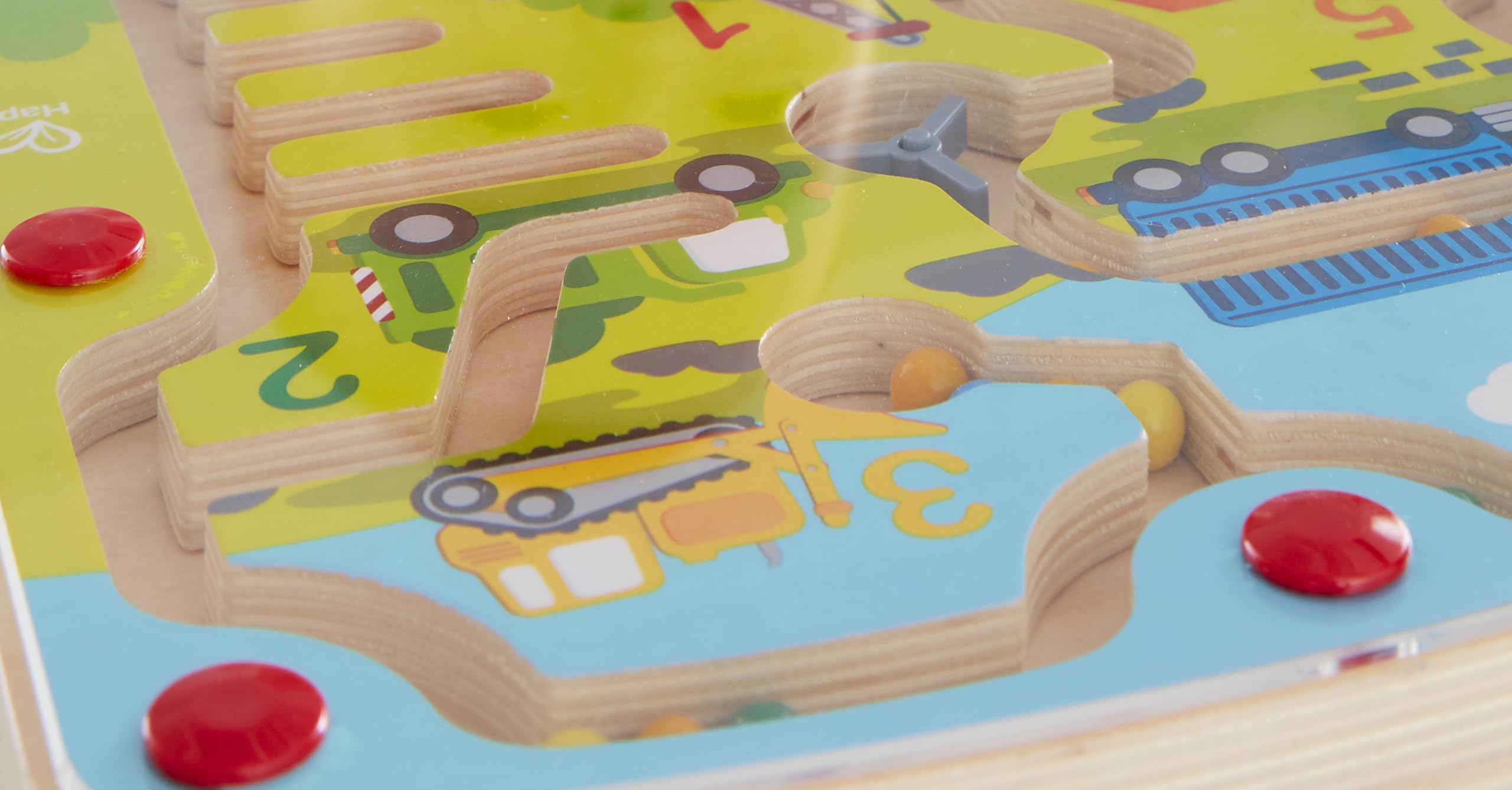 Amazon.com: Hape Wooden Construction & Number Magnetic Maze : Toys